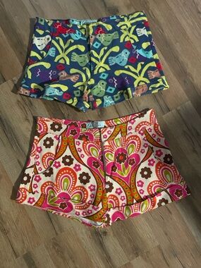 Judith March Pink Multi Floral Paisley High Waist Shorts